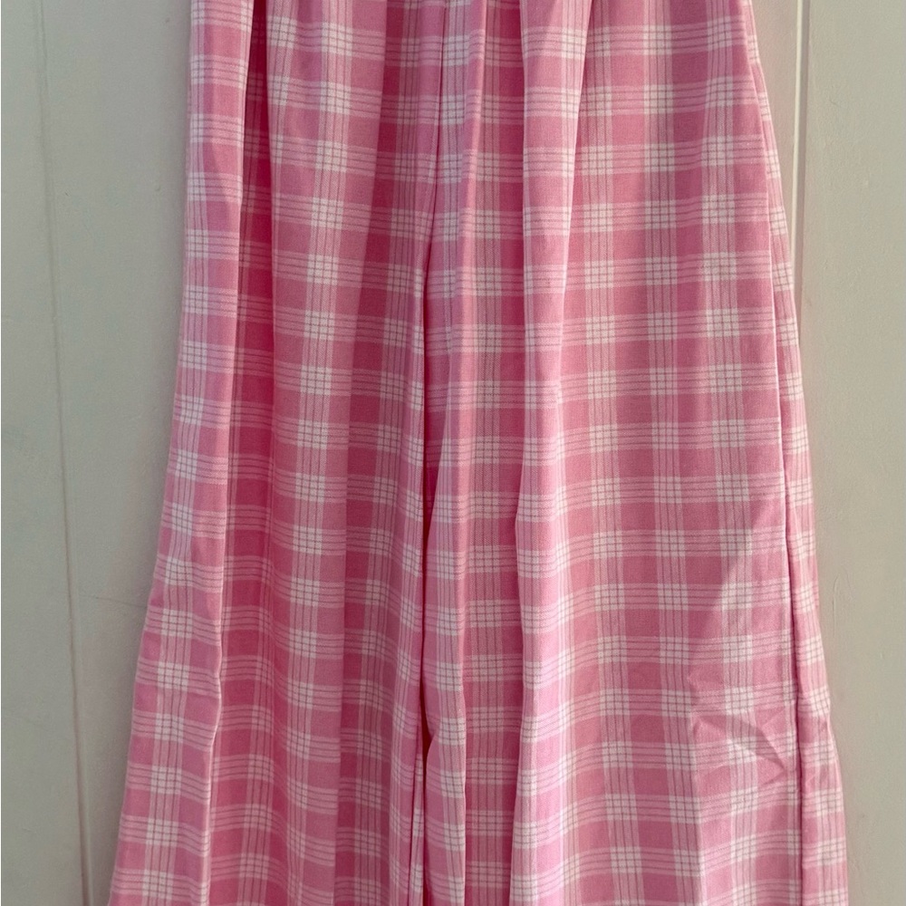 Keahi Kō Pink Palaka Palazoo Pants